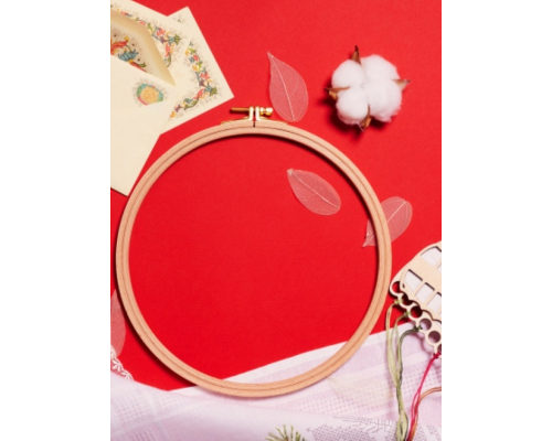 Đerđef-okvir za vez Drvo bukve . Nurge okrugli 19 cm Visina oboda 16 mm 03WLD-003